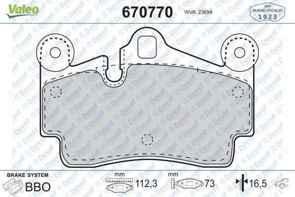 BP1996-10 Fren Balata Arka Audi Q7 (4l) 3.0 Tdi - 4.2 Fsi - 4.2 Tdi 2006-2015 / Porsche Cayenne (955) 3.2 - S 4.5i V8 2002-2010